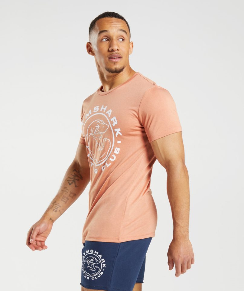 Men's Gymshark Legacy T-Shirts Orange | CA 038561